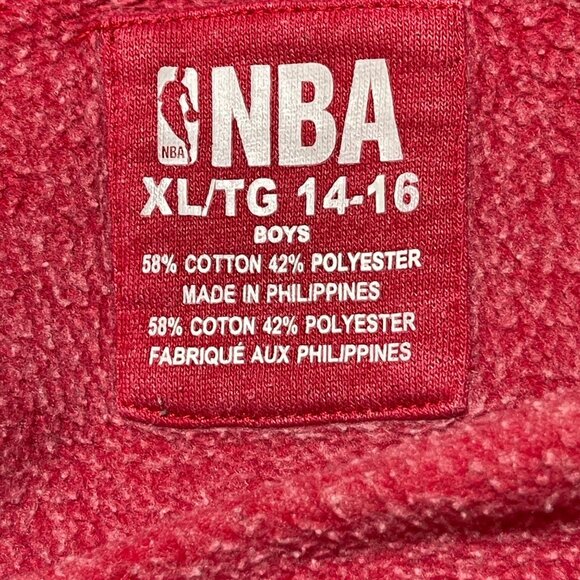 NBA Chicago Bulls Hoodie Sweatshirt Boy's XL Red (READ) - Picture 4 of 7